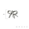 316L SURGICAL STEEL THREADLESS PUSH IN RIBBON CZ TOP PART